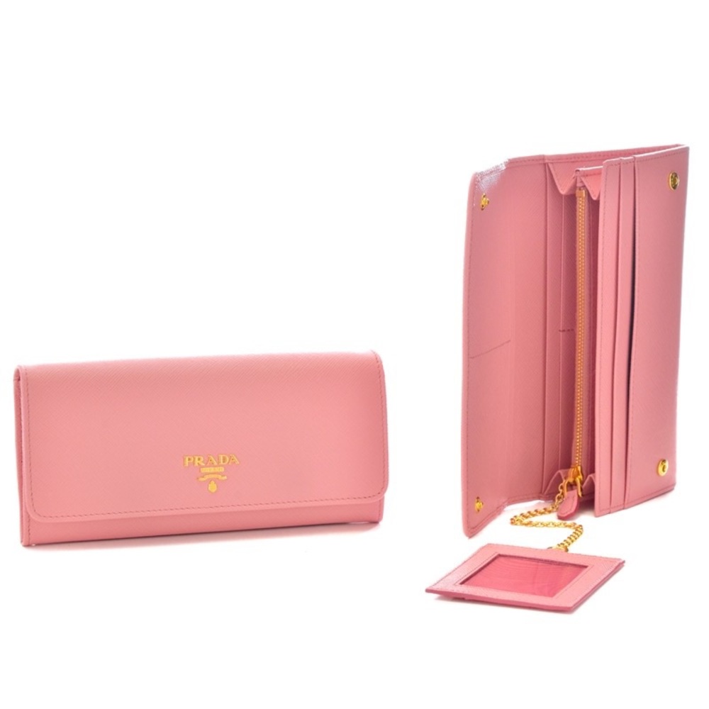 Prada Saffiano Bi Fold Continental Wallet (limited